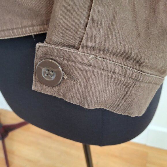 Vintage Womens Utility Military Cargo Jacket Sz L Cotton Cozy Casual Gorpcore - Picture 9 of 12